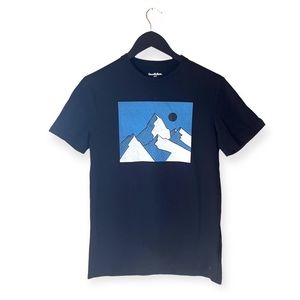 GOODFELLOW & CO Black & Blue Graphic T Shirt